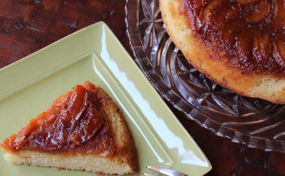 Caramel Nectarine Upside-Down Cake